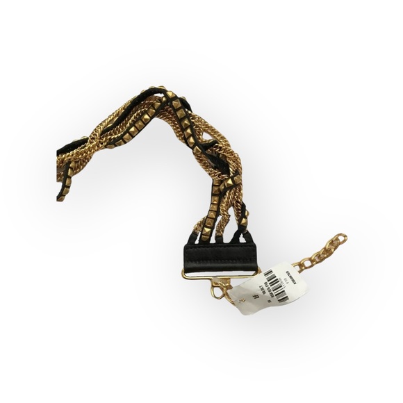 new LF ♐︎ Streets Ahead ♐︎ Twisted Multi Chain Leather Belt  ♐︎ Black + Gold ♐︎ - Picture 6 of 16